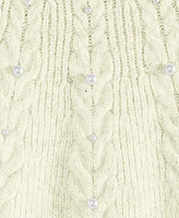 On 34th Women's Crewneck Faux-Pearl Embellished Sweater, Exclusively at Macy's