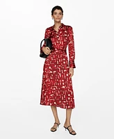 Mango Women's Printed Shirt Dress