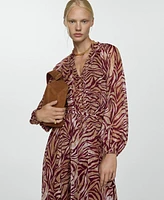 Mango Women's Printed Long Dress