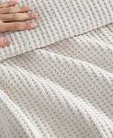 Vera Wang Waffle Chenille Solid Blanket