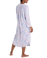 Miss Elaine Women's Printed Brushed Long Nightgown