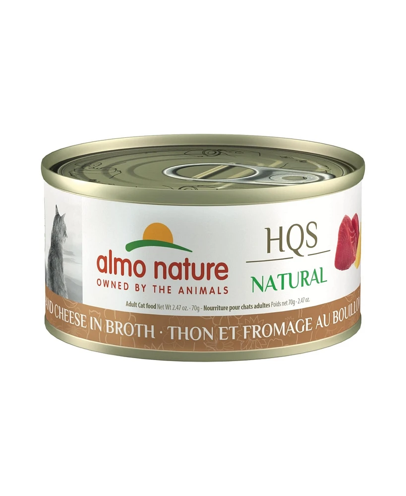 Almo Nature Hqs Natural Cat 24pk (2.47oz): Tuna & Cheese In Broth