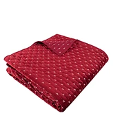 Levtex Cross Stitch Velvet Quilted Throw, 50" x 60"