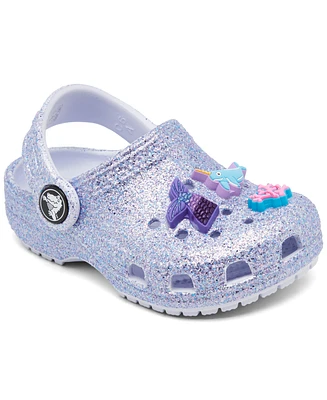 Crocs Toddler Girls Glitter Sea Classic Clogs from Finish Line