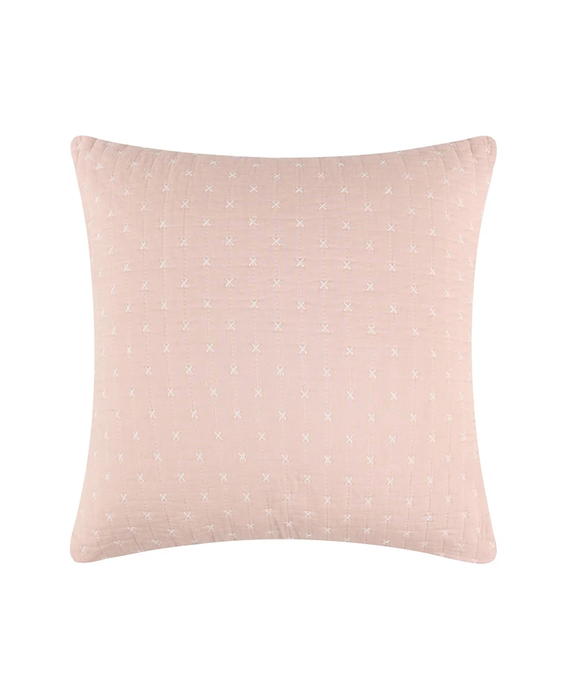 Levtex Cross Stitch Quilted Decorative Pillow