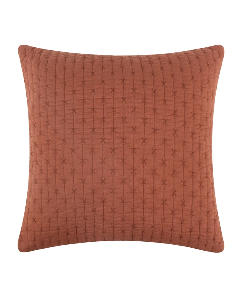 Levtex Cross Stitch Quilted Decorative Pillow