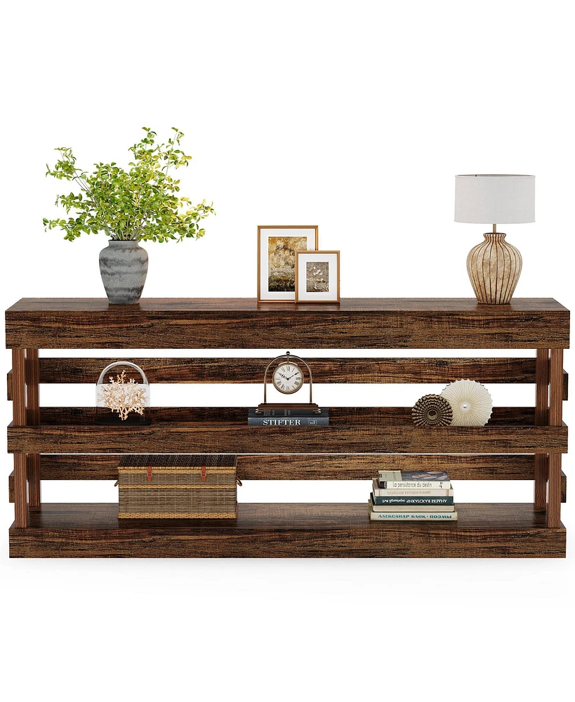 Tribesigns 70.9-Inch Extra Long Console Table, Farmhouse Entryway Table with 3