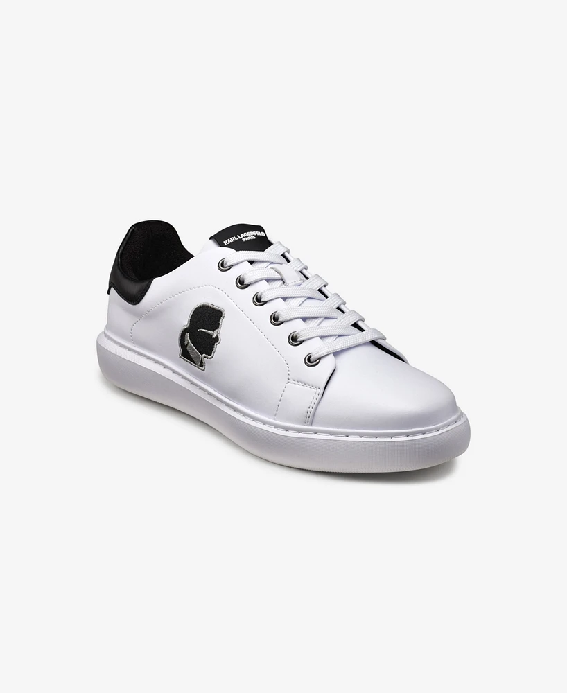 Karl Lagerfeld Paris Men's Embroidered Karl Profile Logo Sneaker