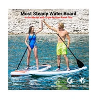 SereneLife Free-Flow Inflatable Stand-Up Paddle-Board (Sup), 10.5 ft.