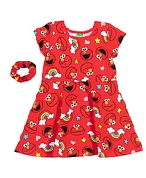 Sesame Street Baby Girls Elmo Abby Cadabby Dress and Scrunchie to