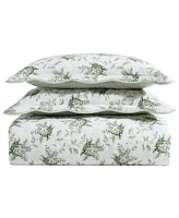 Laura Ashley Portland Floral Reversible -Pc. Quilt Set