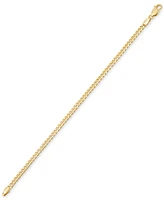 Italian Gold Polished Miami Cuban Chain Link Bracelet in 14k Gold