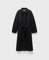 Mango Women's Woolen Coat With Belt