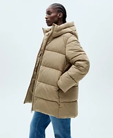 Mango Women's Hood Quilted Coat