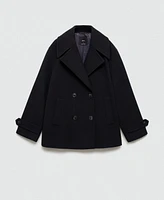 Mango Women's Double-Breasted Wool Coat