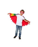 Dress Up America Colorful Parrot Cape & Mask Costume Set - Kids Boys Girls Multi