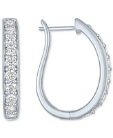 Forever Grown Diamonds Lab-Grown Diamond Hoop Earrings (1 ct. t.w.) in Sterling Silver or 14k Gold-Plated Sterling Silver