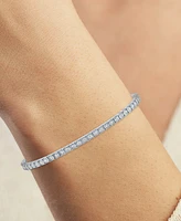 Forever Grown Diamonds Lab-Grown Diamond Flexible Cuff Bangle Bracelet (1/2 ct. t.w.) in Sterling Silver