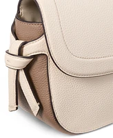 Knott Colorblocked Small Pebbled Leather Top Handle Crossbody