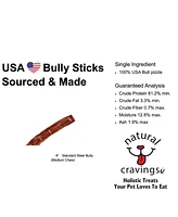 Natural Cravings Bully Sticks: 3pk - Standard 6"