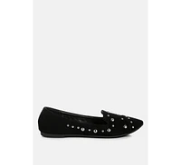 London Rag Olesia Stud Emebllished Ballet Flats