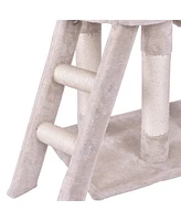 56 Inch Condo Scratching Posts Ladder Cat Play Tree