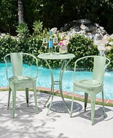 Streamdale Furniture Whimsical 3-Piece Powder-Coated Metal Bistro Set