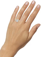 Diamond Cluster Swirl Ring (1-1/2 ct. t.w.) in 14k Two-Tone Gold