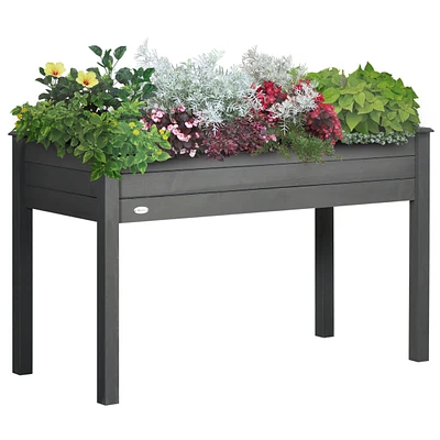 Streamdale Furniture Raised Garden Bed with Legs, 48" x 22" x 30", Elevated Wooden Planter Box, Self