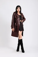 Furniq Uk Women's Cropped Leather Jacket, Created for Macy's