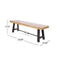 Catriona 3 Piece Wood Outdoor Dining Set