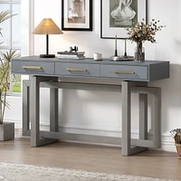 Streamdale Furniture Elegant Console Table with Three Drawers, Extra Long Entryway Table for Entryway, Hallway, Living Room, Foyer, Corridor