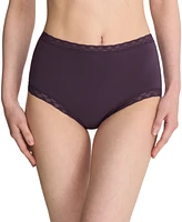 Natori Bliss Lace-Trim High Rise Cotton Brief 755058