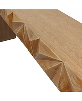 Simplie Fun Modern Geometric Wooden Console Table