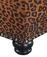 Convenience Concepts 24" Printed Fabric 5th Avenue Storage Ottoman