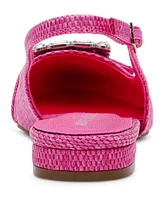 Anne Klein Women's Kenni Embellished Buckle Slingback Flats