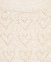 Mango Women's Openwork Heart Details Sweater