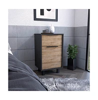 Depot E-Shop Egeo Z Nightstand, One Drawer, Cabinet, Four Legs