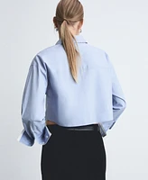 Mango Women's Combination Crop Shirt