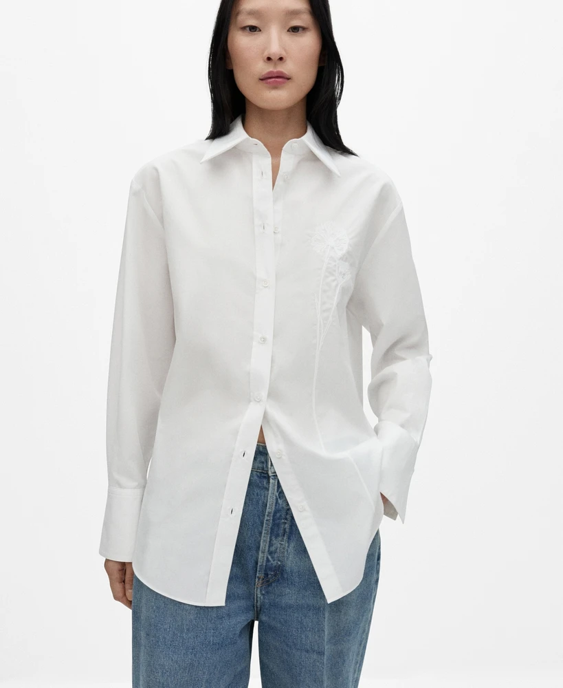 Mango Women's Oversize Poplin Shirt