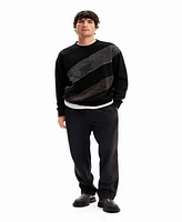 Desigual Men's Patchwork message sweatshirt