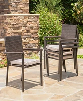 San Pico Dining Chair-Multi Brown,1Pc With Cushion