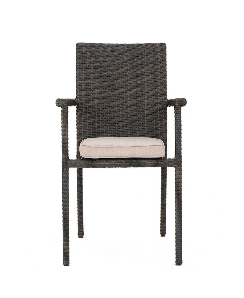 San Pico Dining Chair-Multi Brown,1Pc With Cushion