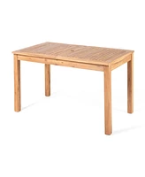 Simplie Fun Expandable Acacia Wood Dining Table: Perfect For Outdoor Gatherings