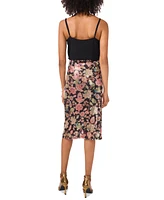 Vince Camuto Women's Floral-Print Sequined Knee-Length Skirt