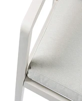 Outdoor Dining Set, Dining Chair Set of 6(Gray)+Acacia Wood Expandable Dining Table