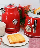 MegaChef 1.7 Liter Electric Tea Kettle and 2 Slice Toaster