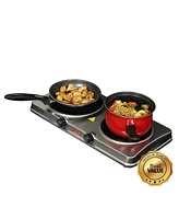 MegaChef 1700 Watts Dual Induction Cooktop