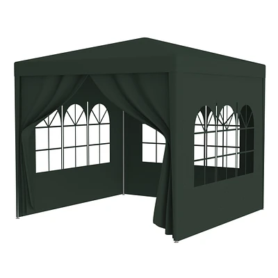 Streamdale Furniture 10'x10' Party Tent Outdoor Heavy Duty Gazebo Wedding Canopy + 4 Removable Walls, Green