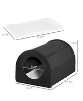 Dome Heated Cat House Portable and Waterproof Pet Shelter for Kitty in Winter, Black